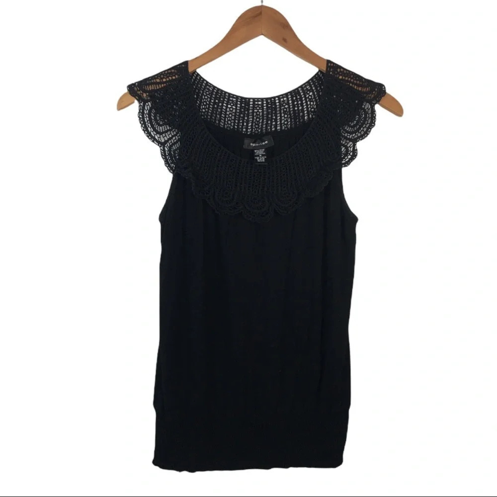 WS892 Spense Lace Scoop Neck Halter Blouse M
